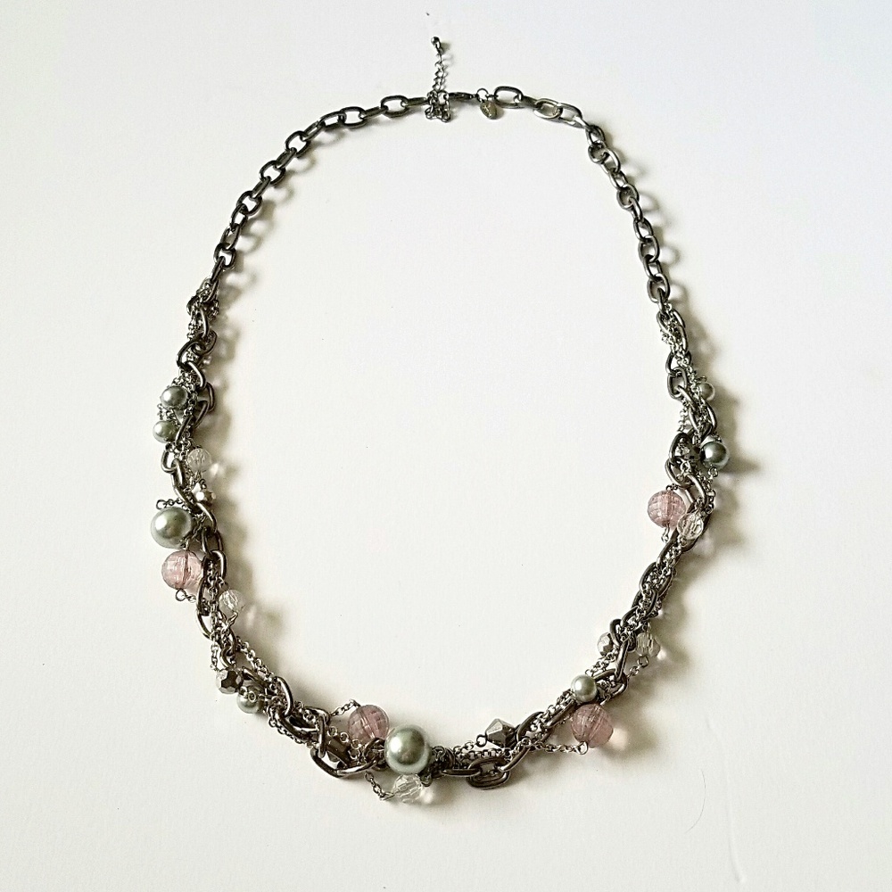 Chain and Bead Layered necklace